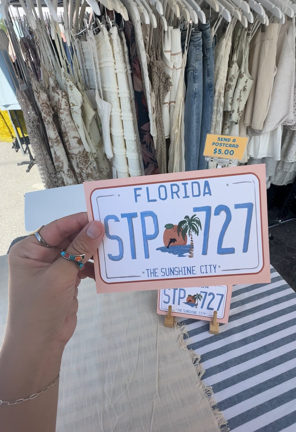 STP License Plate Post Card