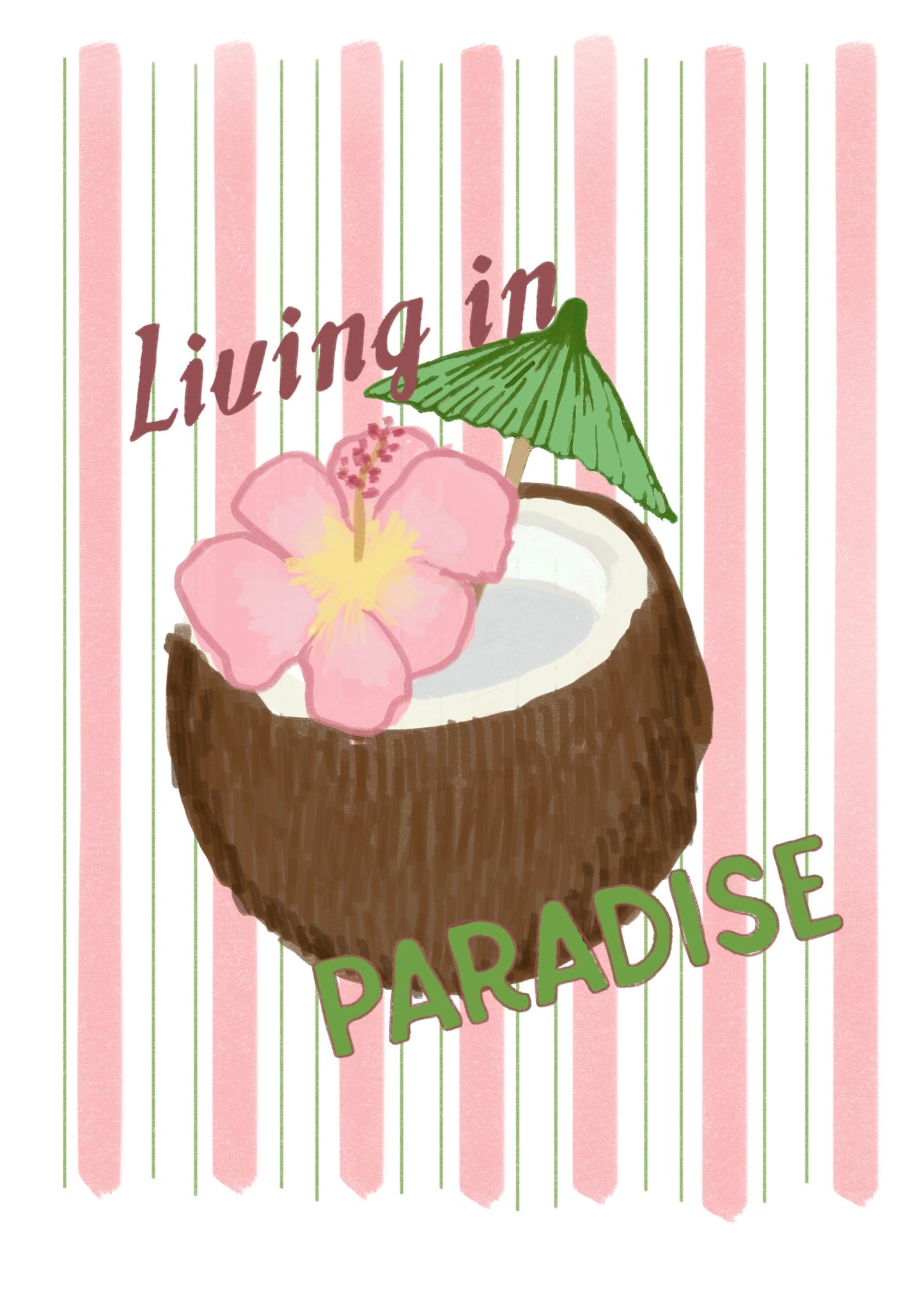 Living in Paradise Mini Art Print