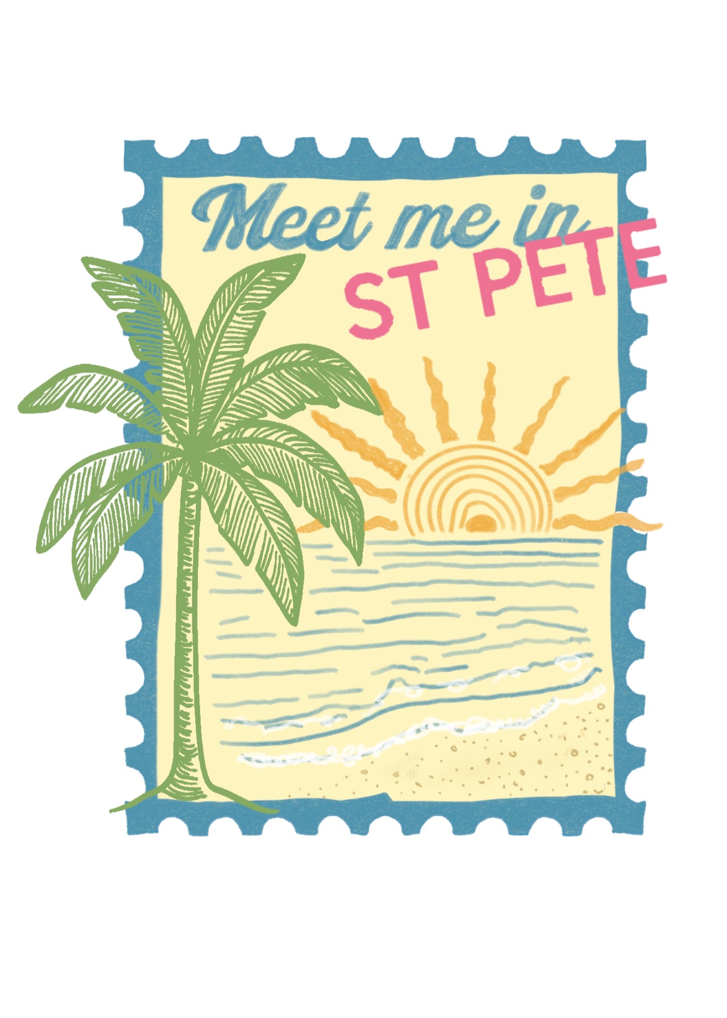 Meet me in St Pete Mini Art Print