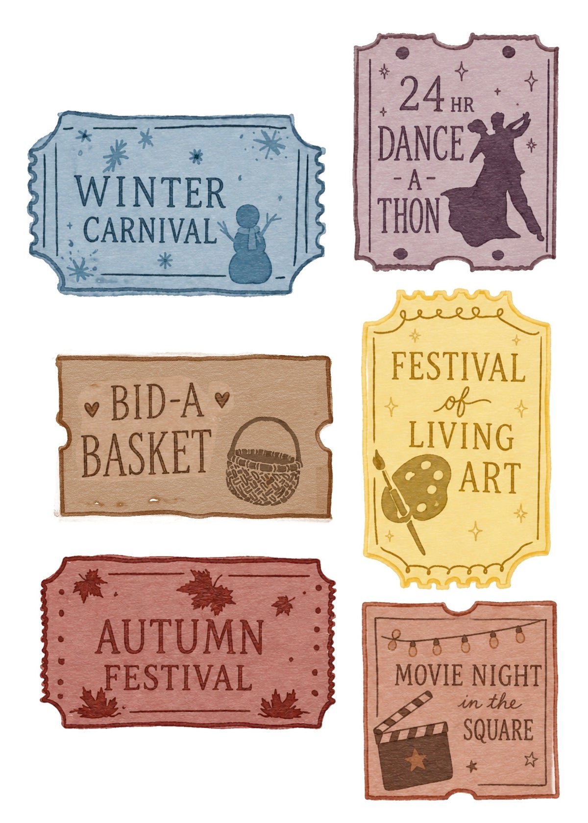 Star Hollow Tickets Mini Art Print
