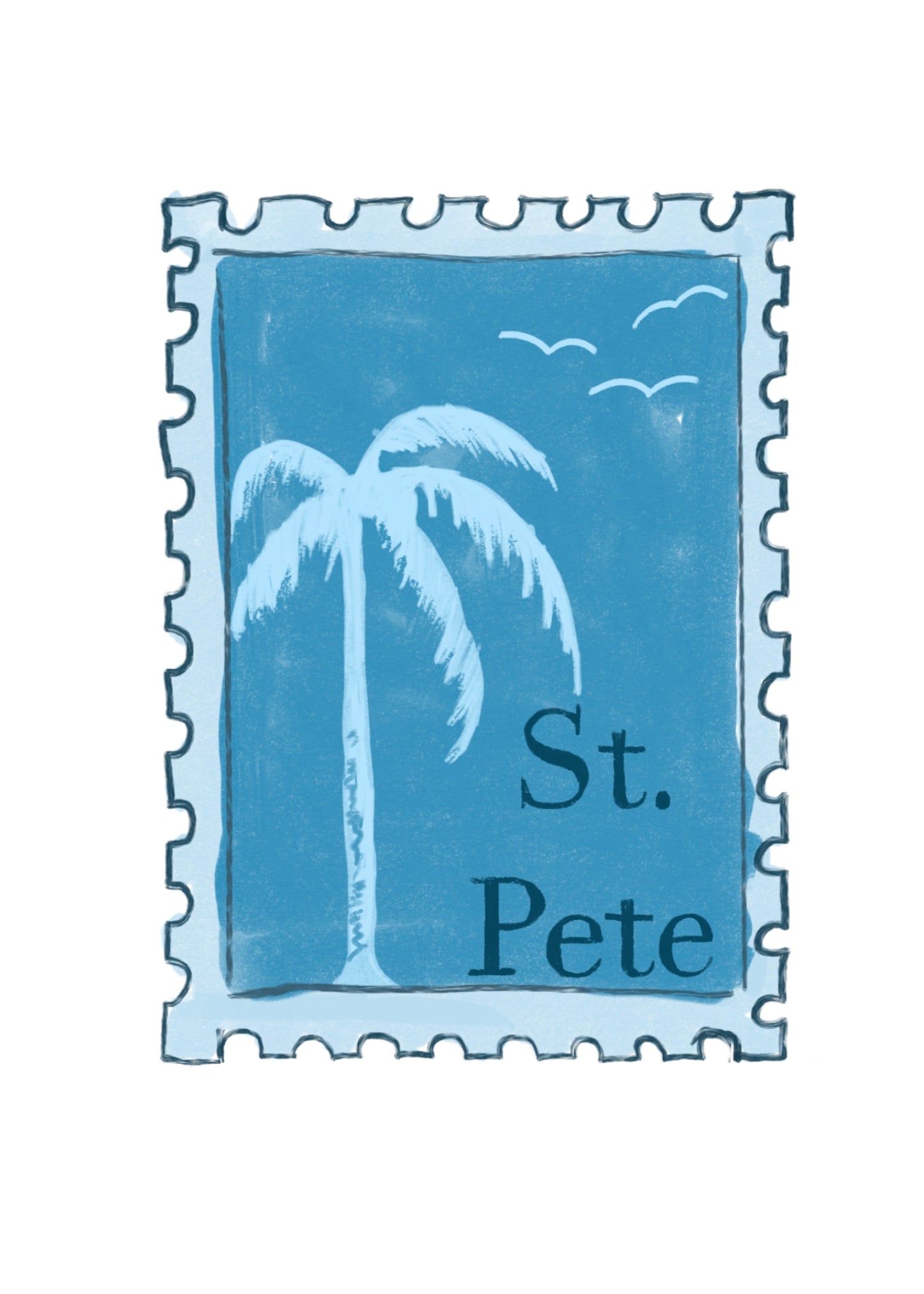 St Pete Stamp Mini Art Print