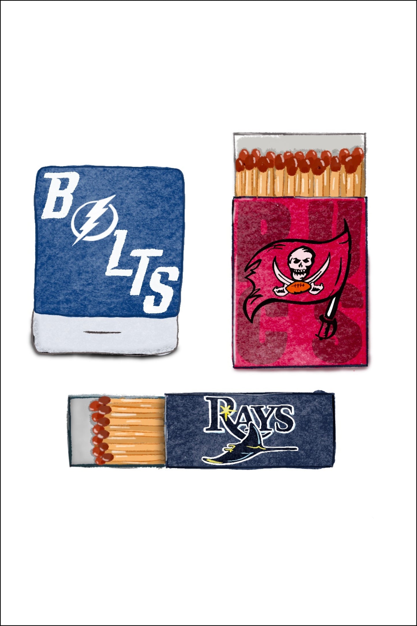 Tampa Team Matches Mini Art Print