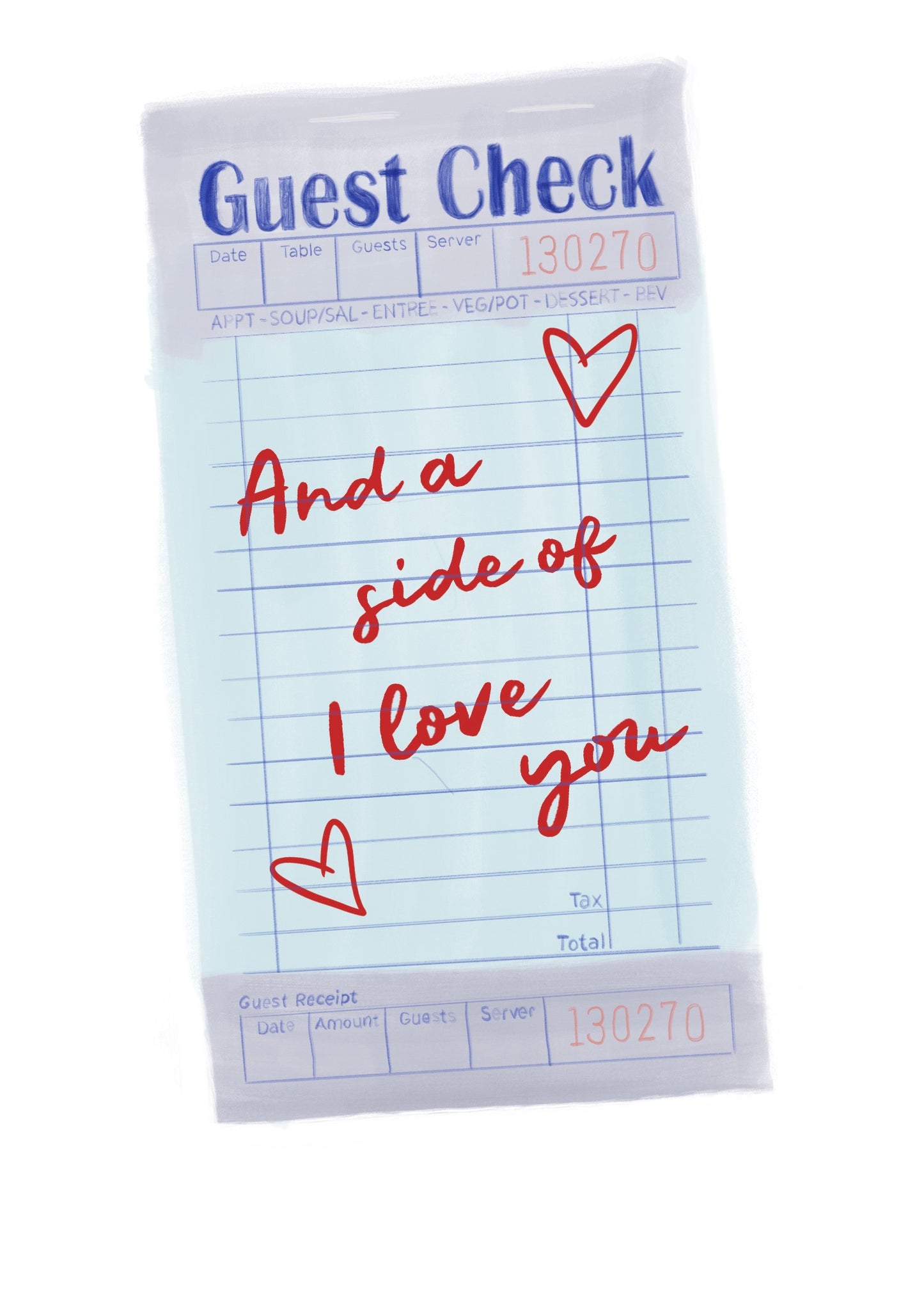 A Side of I Love You Mini Art Print