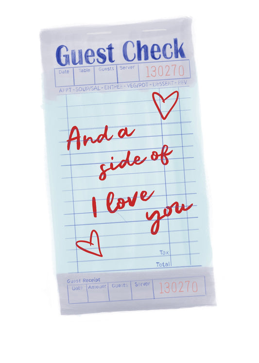 A Side of I Love You Mini Art Print