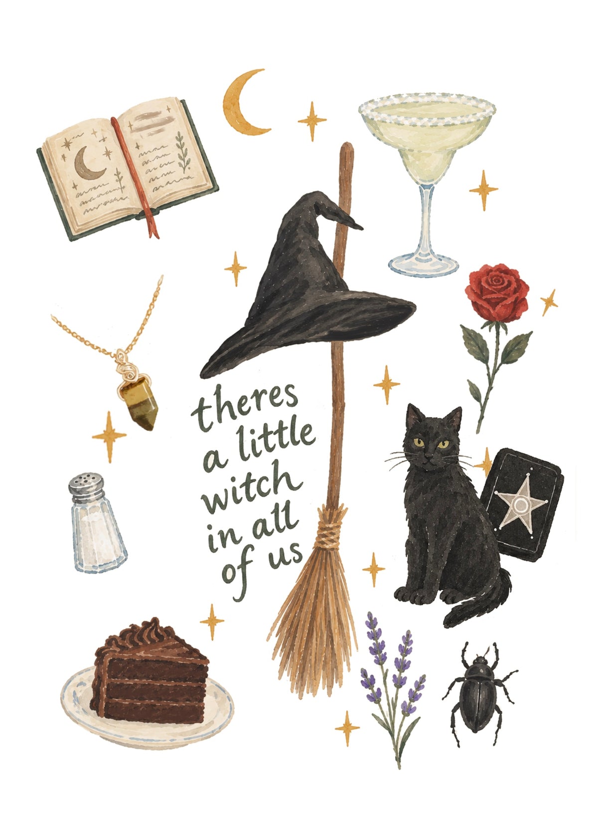 A Little Witch in all of Us Mini Art Print