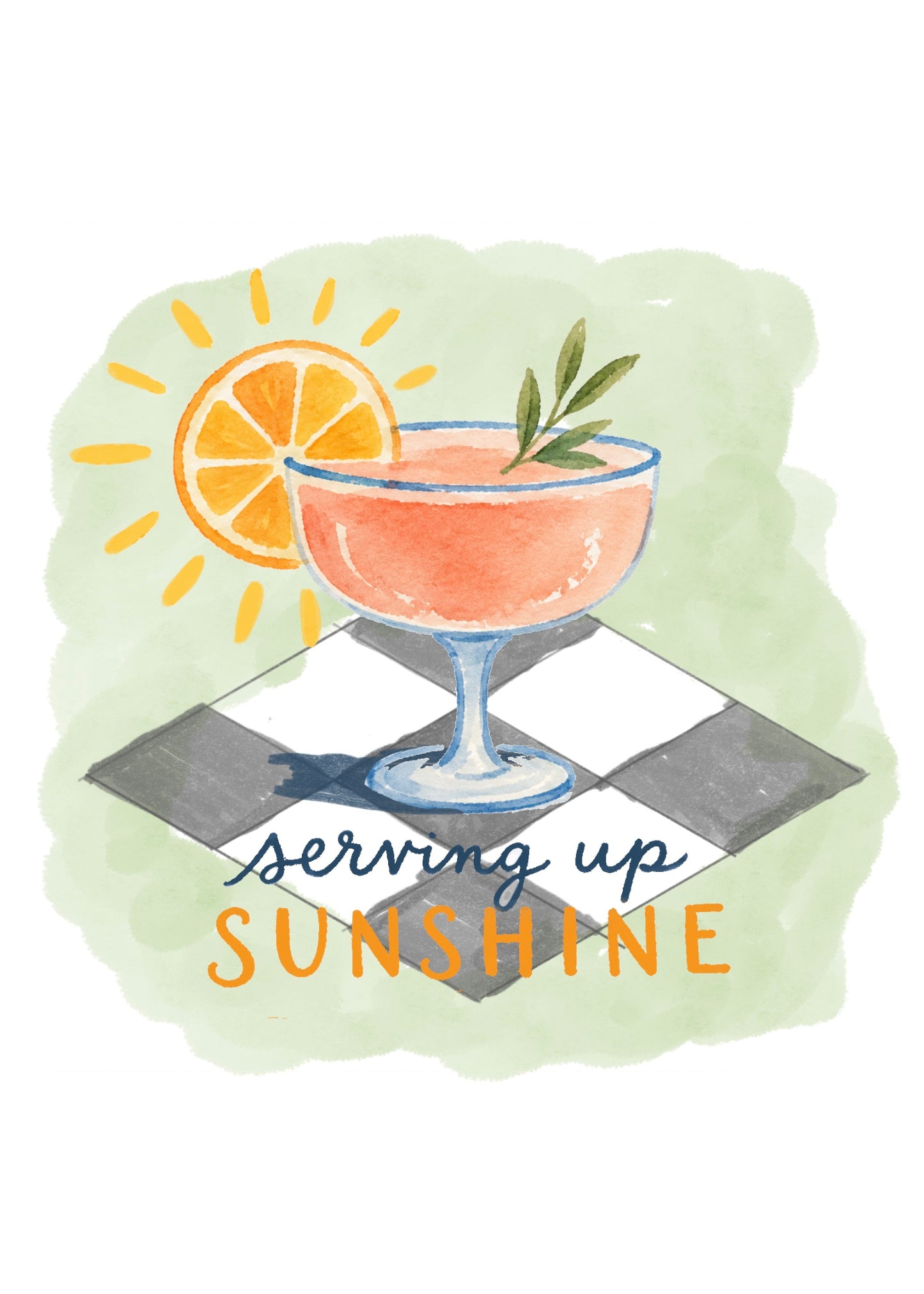 Serving up Sunshine Mini Art Print