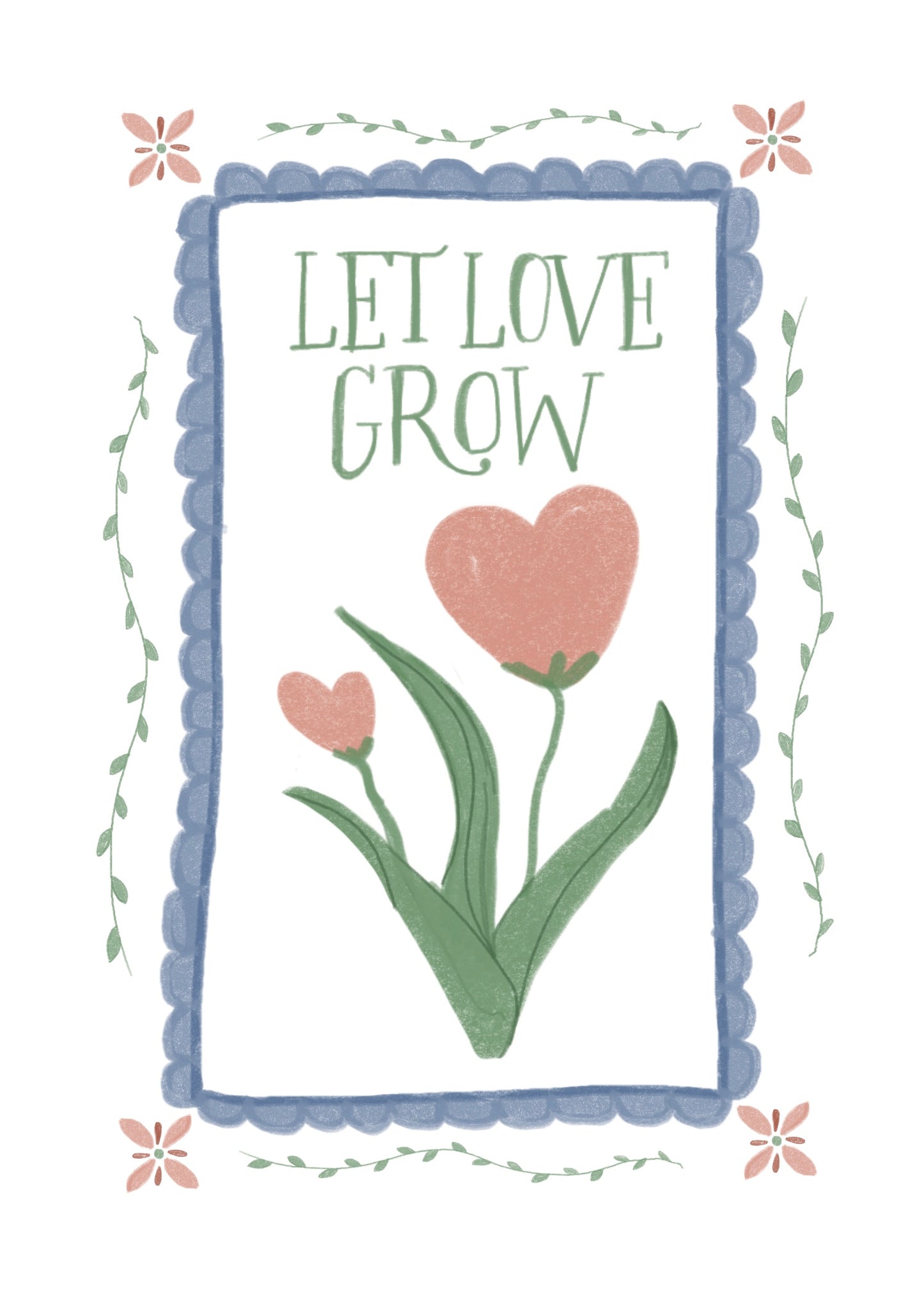 Let Love Grow Mini Art Print