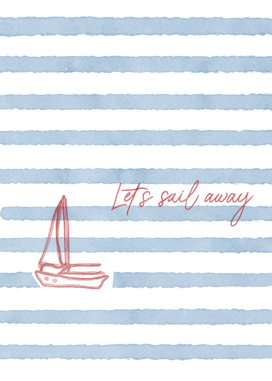 Lets Sail Away Mini Art Print