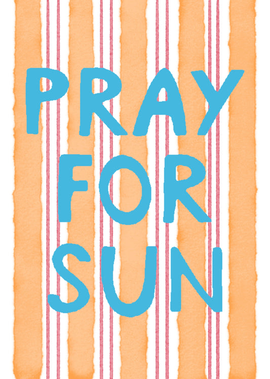 Pray for Sun Mini Art Print