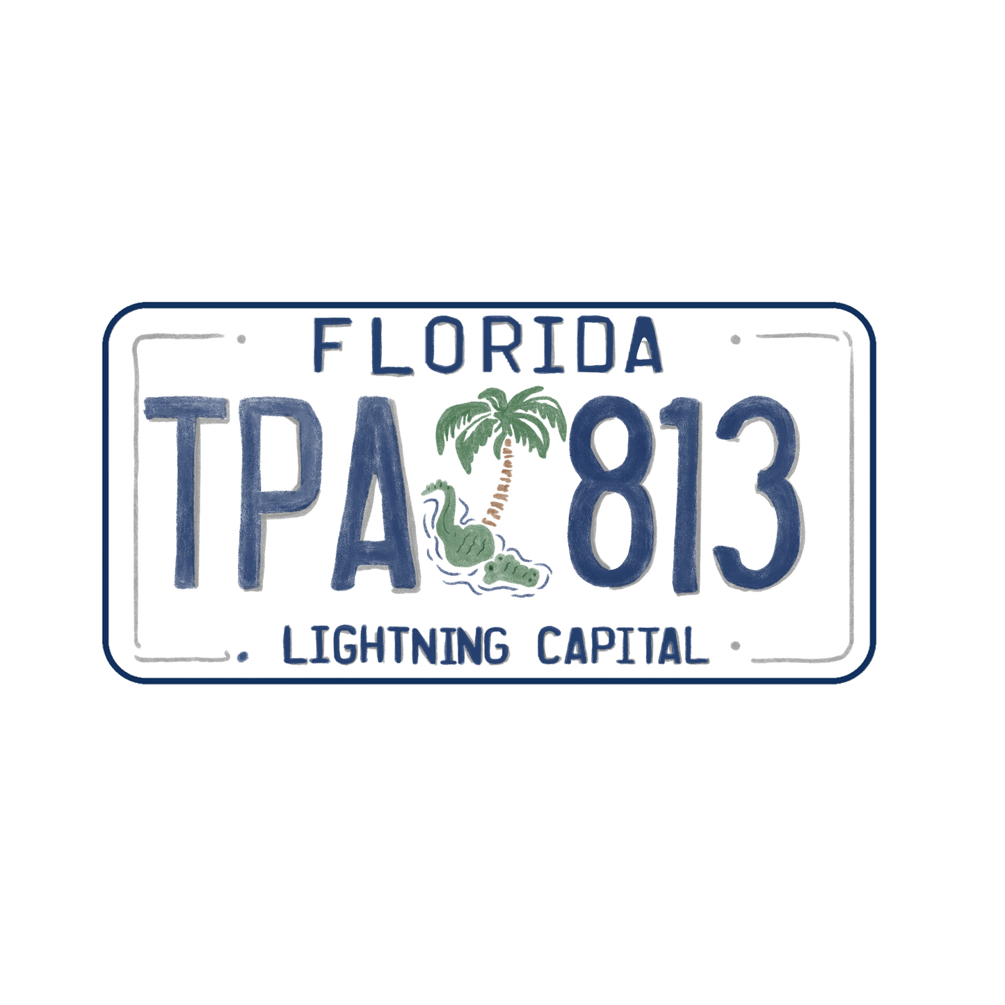 Tampa License Plate Mini Art Print