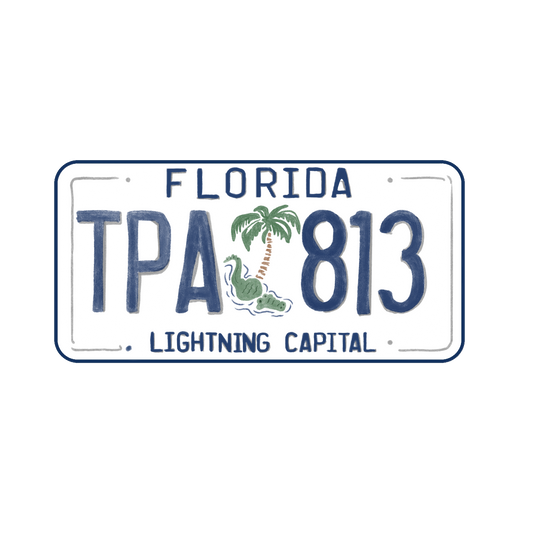 Tampa License Plate Mini Art Print