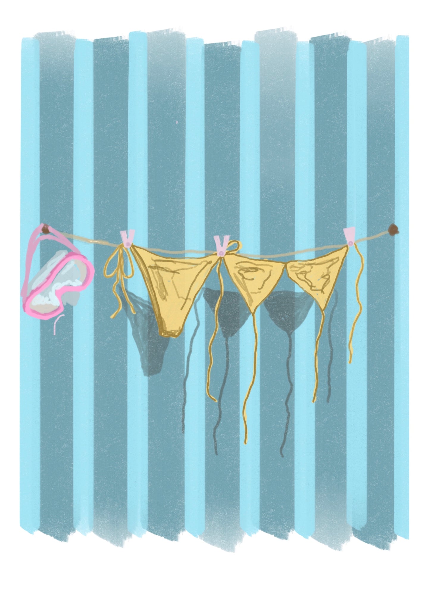 Bikini Summer Mini Art Print