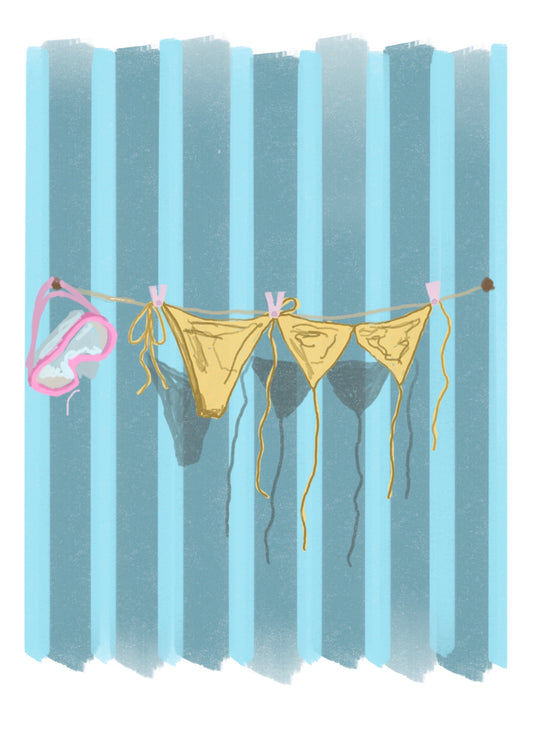 Bikini Summer Mini Art Print
