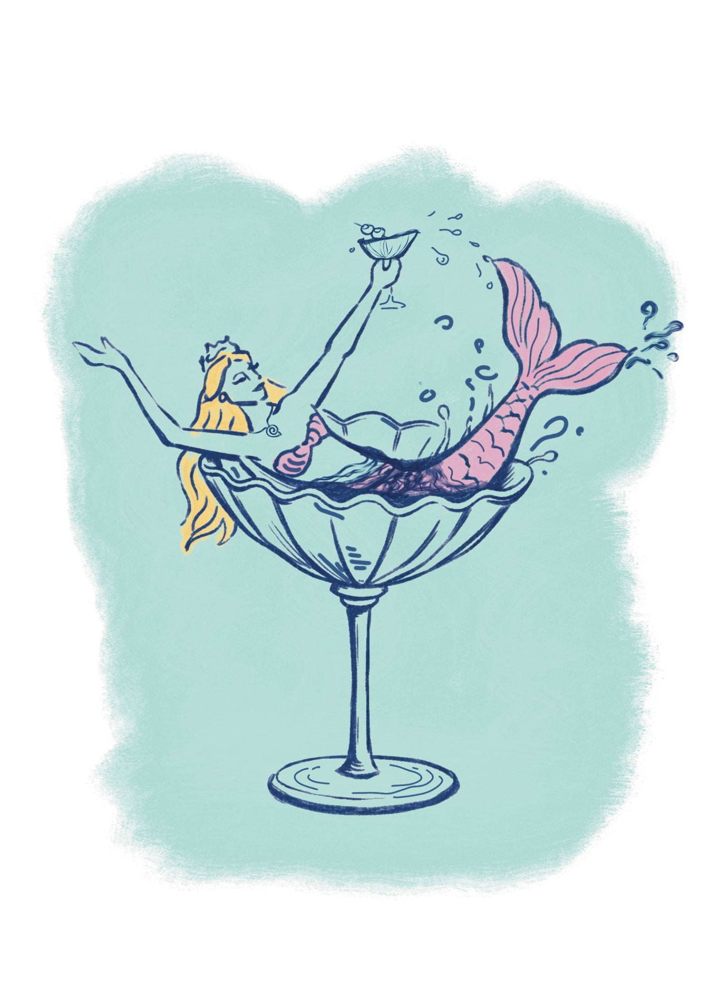 Mermaid Water Mini Art Print