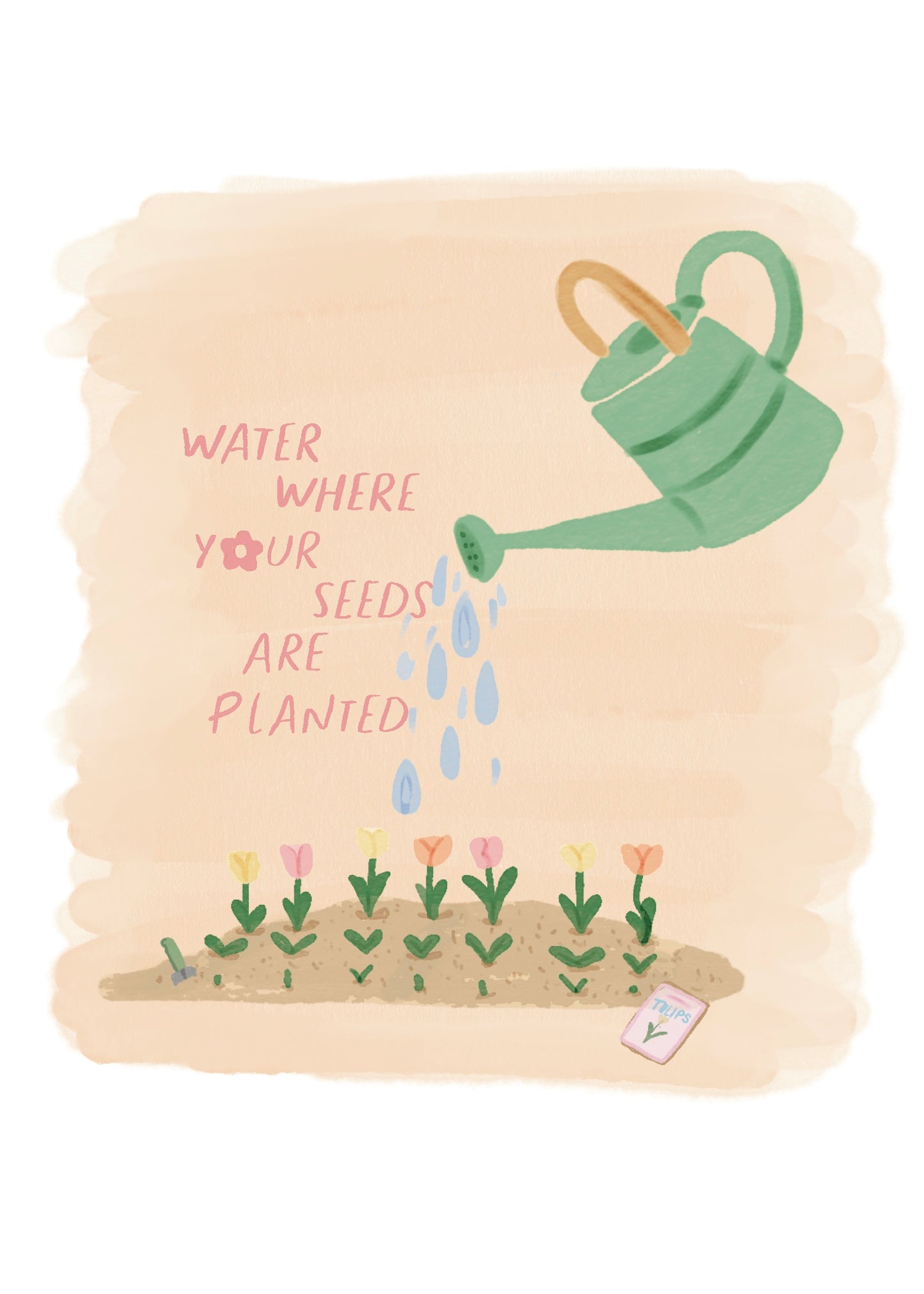 Water Your Flowers Mini Art Print
