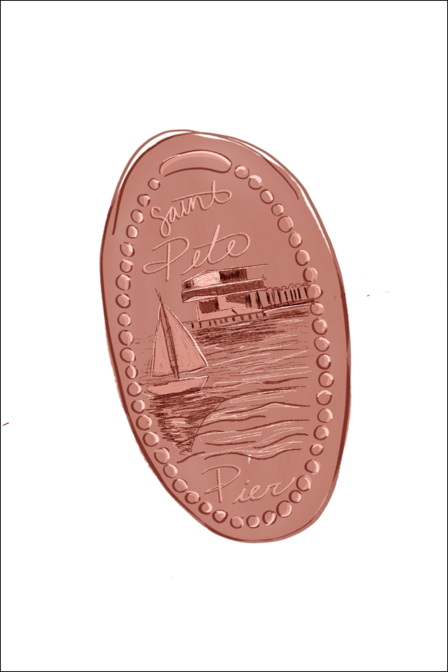 Pressed Penny Mini Art Print
